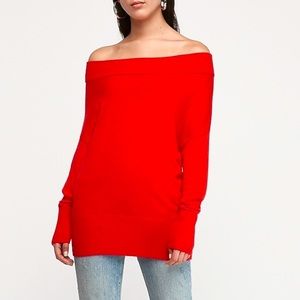 Off the shoulder sweater